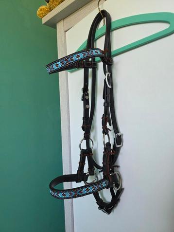 Bitloos Sidepull Hoofdstel Beads Black beschikbaar voor biedingen