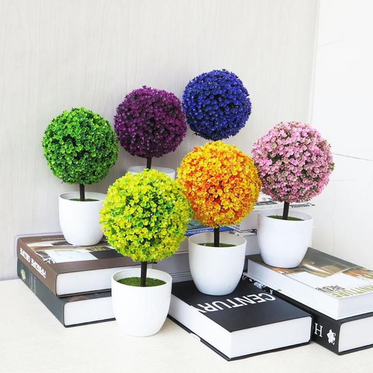 Kunst Bonsai Boom Rond / Nep Plant Namaak Decor Bloem Bureau, Huis en Inrichting, Woonaccessoires | Kunstplanten en Kunstbloemen