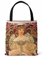 Alphonse Mucha ' Reverie' Canvas Tas voor laptop ipad, Antiek en Kunst, Verzenden