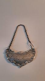 Antiek Zilveren Fleslabel 'Whisky', Ophalen, Zilver