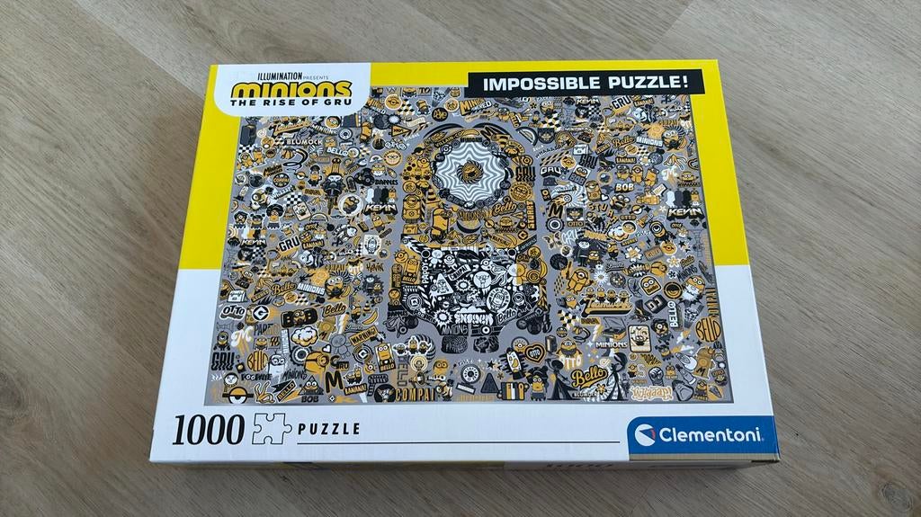 Minions impossible puzzel 1000 stukjes, Ophalen of Verzenden, 500 t/m 1500 stukjes, Zo goed als nieuw