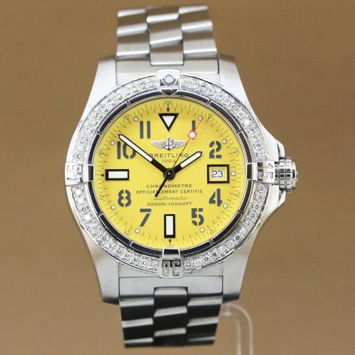Breitling Avenger Seawolf A17330 Diamonds, Sieraden, Tassen en Uiterlijk, Horloges | Heren, Gebruikt, Polshorloge, Breitling, Staal