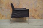 ZGANieuw paarse leren Design on Stock Limec design fauteuil!, Leer, Design, 75 tot 100 cm, Zo goed als nieuw