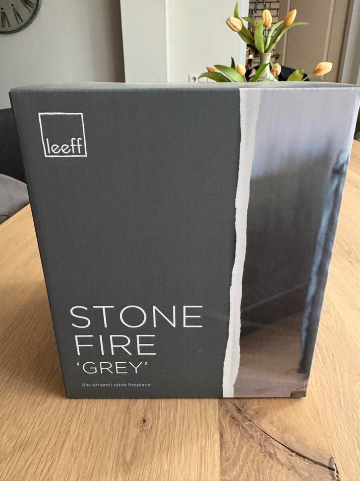 Leeff Stone Fire Tafelhaard - Nieuw in doos!, Huis en Inrichting, Haarden, Nieuw, Gelhaard, Ophalen