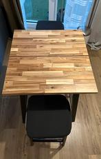 IKEA tafel en stoelen, Huis en Inrichting, Tafels | Eettafels, Ophalen, Metaal, 50 tot 100 cm, Vierkant