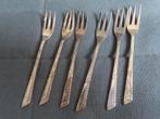 Gebaks vorkjes uit de jaren 50 verzilverd 6 stuks, Ophalen of Verzenden