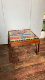 Vintage bijzet tafeltje mozaiek, Ophalen, Minder dan 45 cm, Minder dan 55 cm, Gebruikt