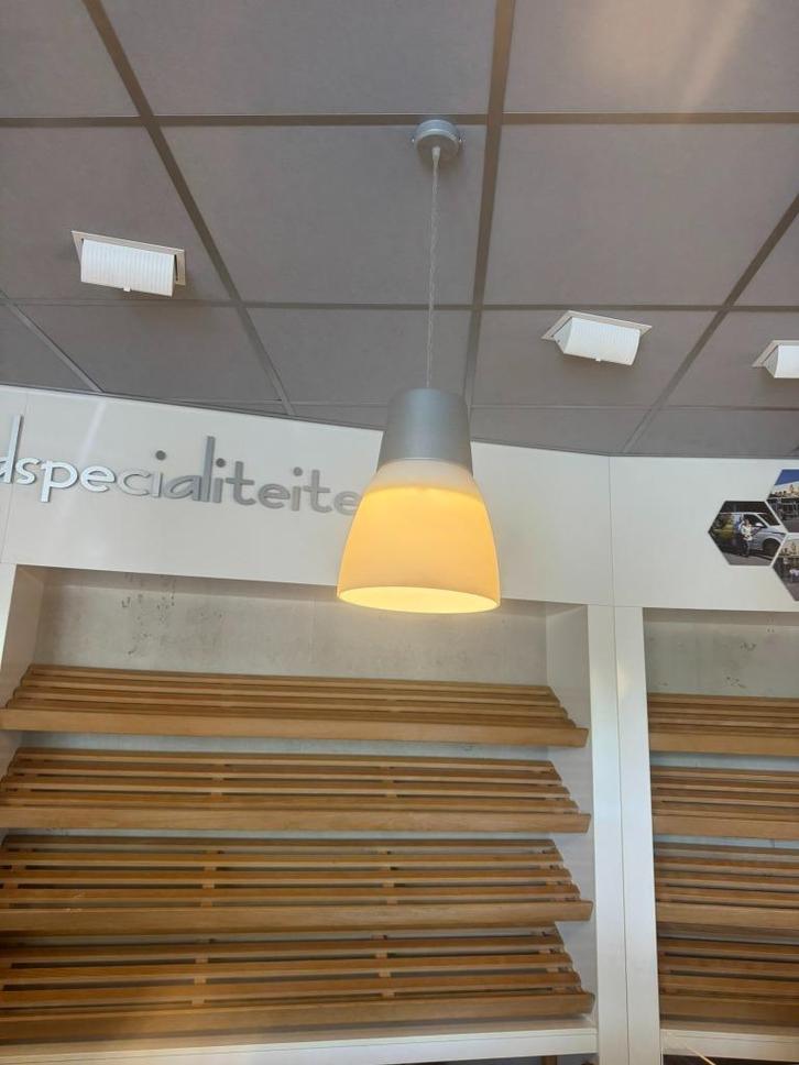 Winkel lampen, Huis en Inrichting, Lampen | Hanglampen, Zo goed als nieuw, Minder dan 50 cm, Glas, Ophalen