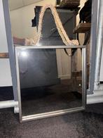 Vierkante zinken spiegel, Huis en Inrichting, Woonaccessoires | Spiegels, Ophalen, Minder dan 50 cm, Vierkant, Zo goed als nieuw