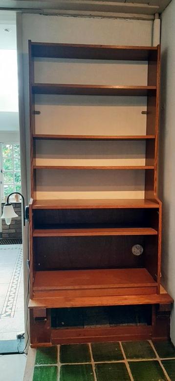 Vintage houten kast/boekenkast - 80 cm breed beschikbaar voor biedingen