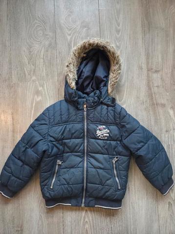 Leuke blauwe winterjas met bontkraag, 110, H&M beschikbaar voor biedingen