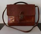Vintage schoudertas leer bruin laptop werk, Overige merken, Gebruikt, Bruin, Ophalen of Verzenden