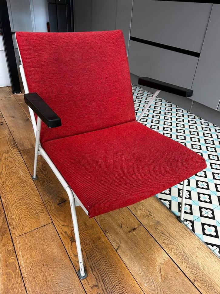 Originele ‘Oase’ fauteuil Rietveld 1958, Huis en Inrichting, Fauteuils, Gebruikt, Stof, 50 tot 75 cm, 75 tot 100 cm, Ophalen