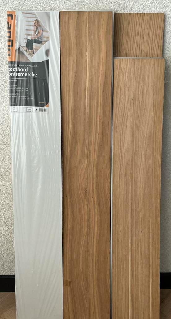 Cando trap renvatie stootborden wit/eiken, Doe-het-zelf en Verbouw, Hout en Planken, Zo goed als nieuw, Plank, Eiken, Minder dan 200 cm