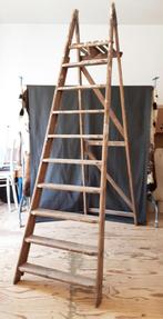 *** vintage hoge HOUTEN TRAP ***, Doe-het-zelf en Verbouw, Ladders en Trappen, Ophalen, Gebruikt, Trap, Opvouwbaar of Inschuifbaar