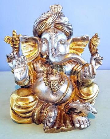 Ganesha beelden brons met tulband India! beschikbaar voor biedingen