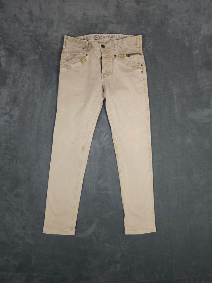 PME Legend Bare Metal Broek W33 L34 Beige Pall Mall, Kleding | Heren, Spijkerbroeken en Jeans, Zo goed als nieuw, W33 - W34 (confectie 48/50)