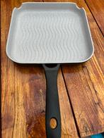 Grill pan is ook voor inductie., Ophalen, Zo goed als nieuw, Rvs, Koekenpan of Braadpan