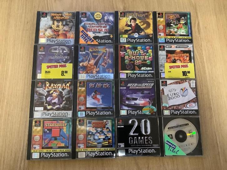 PS1 games16x  spellen, Spelcomputers en Games, Games | Sony PlayStation 1, Gebruikt, Overige genres, 1 speler, Vanaf 3 jaar, Ophalen of Verzenden