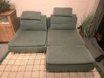 Groene loungebank / chaise longue, Ophalen, Gebruikt, Stof