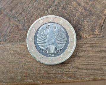 Zeldzame 1 en 2 euro munten Duitsland uit 2002 beschikbaar voor biedingen