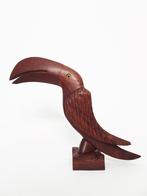 Grote vintage 60s 70s Toekan vogel beeld hout retro design, Antiek en Kunst, Kunst | Beelden en Houtsnijwerken, Ophalen