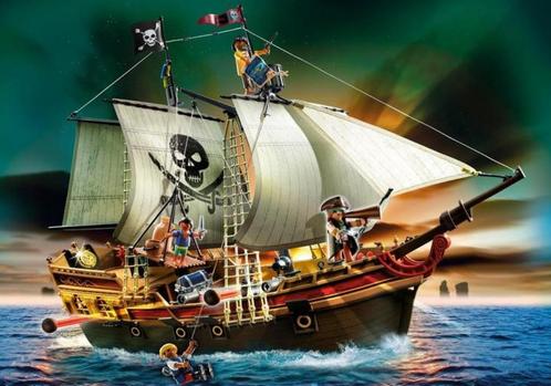 Playmobil piratenschip (6135) met doos, Kinderen en Baby's, Speelgoed | Playmobil, Gebruikt, Complete set, Ophalen
