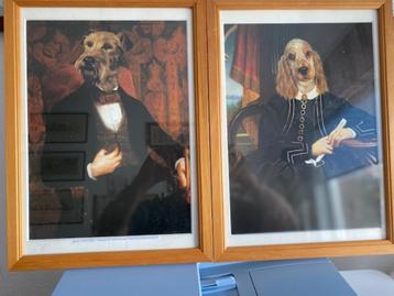 Unieke Engelse afbeeldingen Ancestral Canines   beschikbaar voor biedingen