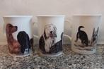 Drie mokken bekers Dog Lovers Roy Kirkham met oor hond honde, Huis en Inrichting, Keuken | Servies, Overige materialen, Ophalen of Verzenden