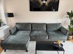 Smaragdgroene velours hoekbank – 253x157 cm – in top staat!!, Antiek en Kunst, Antiek | Meubels | Stoelen en Banken, Ophalen
