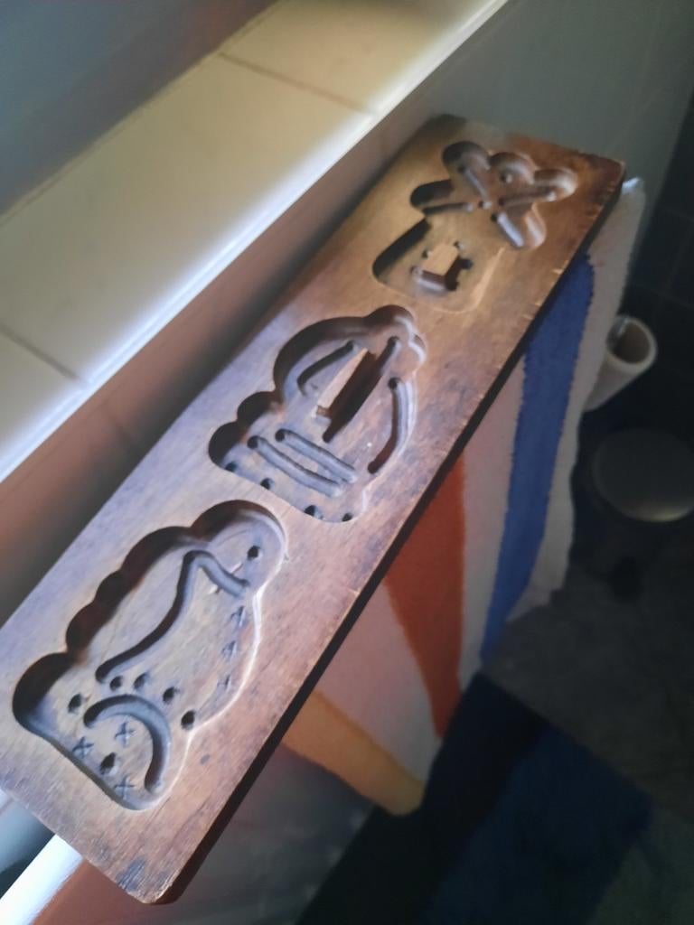 Oude Speculaasplank met Figuren, Antiek en Kunst, Antiek | Keukenbenodigdheden, Ophalen of Verzenden