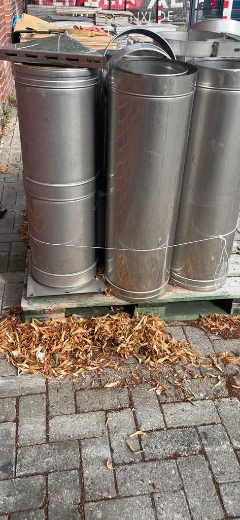 Kachelpijp Set - Compleet!, Doe-het-zelf en Verbouw, Buizen en Afvoer, Nieuw, Overige typen, Rvs, Minder dan 2 meter, 20 tot 40 mm