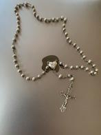 Zilveren Rozenkrans met Kruis en Hart, Ophalen of Verzenden, Gebruikt, Zilver, Met hanger
