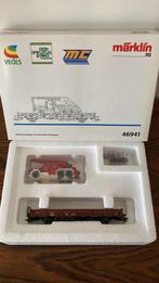 Marklin ho 46941 wagon met brandweerauto nieuwstaat, Wisselstroom, Treinset, Verzenden, Nieuw
