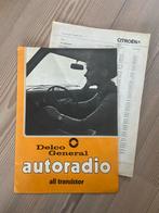 Citroen Accessoire Folder 1973 - Autoradio Delco General, Ophalen of Verzenden, Gebruikt