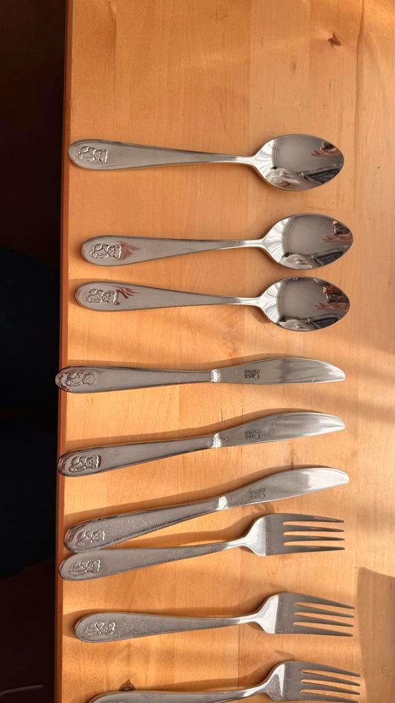 Casa Mesa kinder Bestekset RVS 3 sets, Huis en Inrichting, Keuken | Bestek, Zo goed als nieuw, Bestekset, Rvs of Chroom, Vaatwasserbestendig