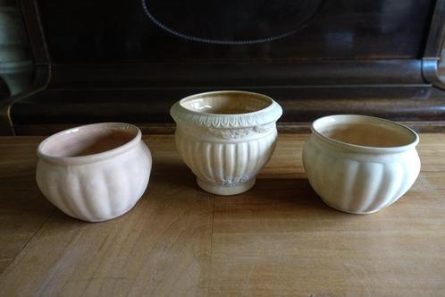 3 matte terra cotta bloempotten - bakjes - nr 3 - v.a. 1,00, Tuin en Terras, Bloempotten, Terracotta, Binnen, Balkon, Ophalen of Verzenden