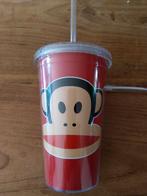 2 plastic drinkbekers Paul Frank rood en blauw, Huis en Inrichting, Overige materialen, Overige typen, Ophalen of Verzenden, Zo goed als nieuw