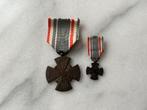 Wo1: mobilisatie medaille met miniatuur nederlands leger, Verzamelen, Militaria | Algemeen, Ophalen of Verzenden, Landmacht, Nederland