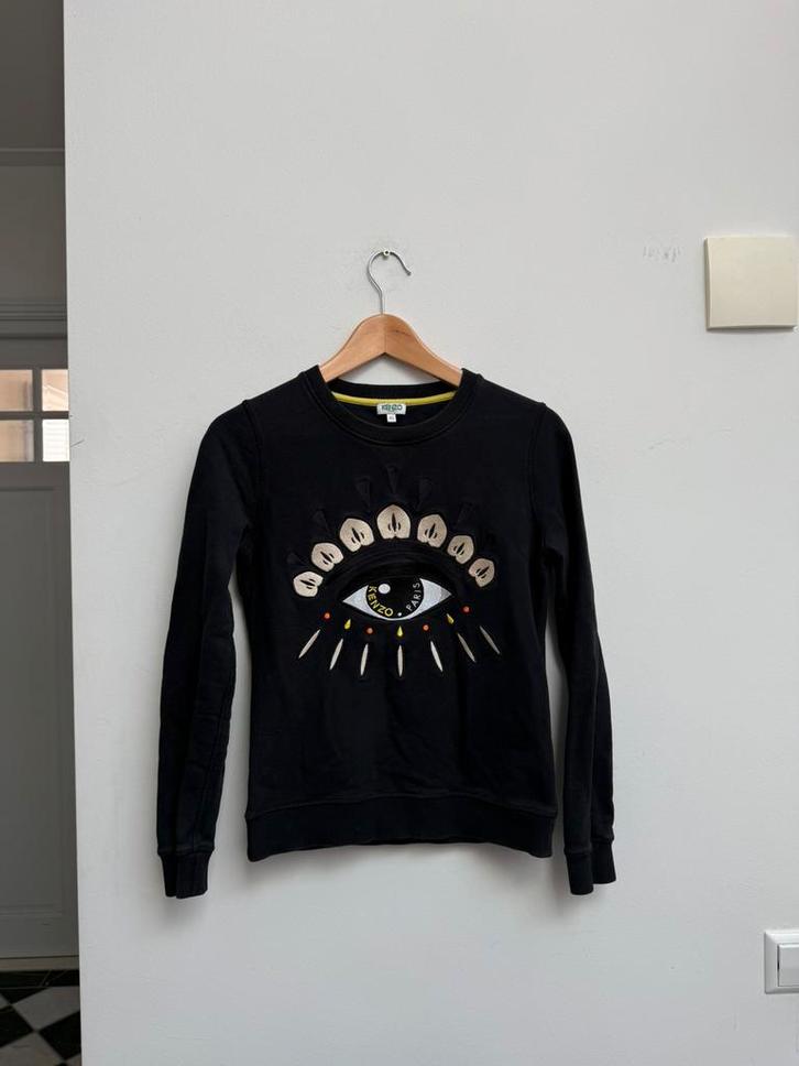 Kenzo Paris “Eye” sweatshirt – zwart – maat S, Kleding | Dames, Truien en Vesten, Zo goed als nieuw, Maat 34 (XS) of kleiner, Zwart