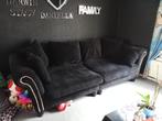 Zwarte velours bank 2,5 zits, Huis en Inrichting, Ophalen, Gebruikt, 150 tot 200 cm, Tweepersoons