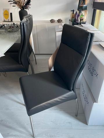 6 eetkamer stoelen echt leer beschikbaar voor biedingen