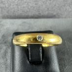 Gouden Ring | 14k* | 4,17g | bandring briljant |19| 381726, Sieraden, Tassen en Uiterlijk, Gebruikt, 19 tot 20, Ophalen of Verzenden
