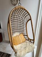 Rotan hangstoel met plafondbevestiging & vloerstandaard, Ophalen, Gebruikt, Overige kleuren, Eén