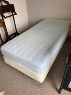 Boxspring 1 persoonsbed, Crème, Gebruikt, 90 cm, Eenpersoons