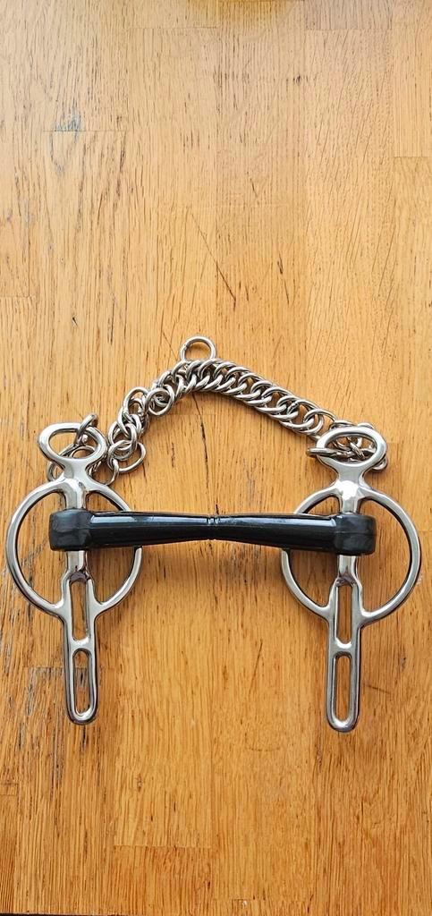Liverpool menbit met flexibele kunststof mondstuk 12,5, Dieren en Toebehoren, Paarden en Pony's | Hoofdstellen en Tuigage, Zo goed als nieuw
