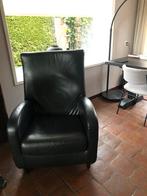 Leren stoel, Huis en Inrichting, Stoelen, Ophalen, Gebruikt, Zwart, Leer