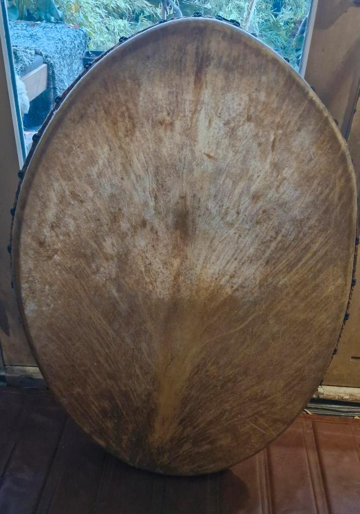 Drum ovaal okumé & geit, Muziek en Instrumenten, Overige Muziek en Instrumenten, Nieuw, Ophalen of Verzenden