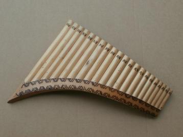 Houten panfluit Romeense pan fluit bamboe 21 pijpjes beschikbaar voor biedingen