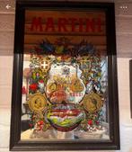 Vintage Martini Reclame Spiegel, Ophalen of Verzenden, Zo goed als nieuw, Minder dan 100 cm, Rechthoekig